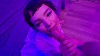 Cute alt teen fucks lucky guy and ends with her mouth filled with creamy cum free