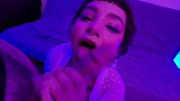 Cute alt teen fucks lucky guy and ends with her mouth filled with creamy cum free