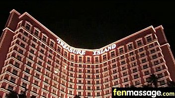 Massage girl sucks the tip for a tip 27