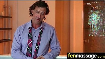 Massage girl sucks the tip for a tip 27