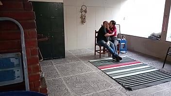 The stepsister was in the backyard and her stepbrother convinced her to have sex with him