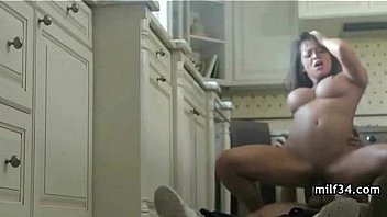 Horny milf fucked and jizzed on at home