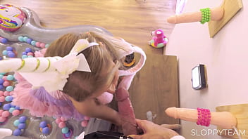 Pumping cum out of dicks and dildo * insane blowjob show