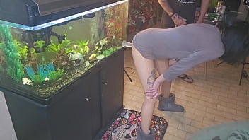 Friends wife fucking dildo while two friends cum on her dildo Friends wife fucking dildo while two friends cum on her dildo
