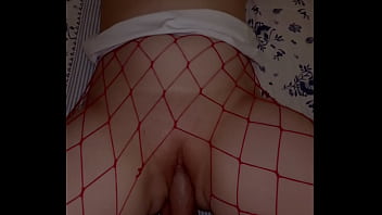 Soft petite redhead pussy gobbles monster dildo pt 1