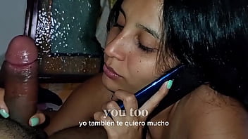 ¡me follo a mi ex mientras hablo por teléfono con mi novio ¡le enseño que ahora me cabe toda la polla en la boca subtitulado