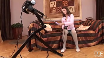 Her pussy gets a robot pop