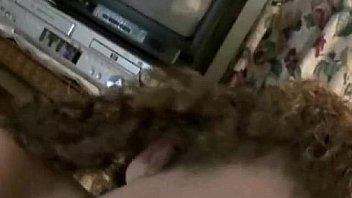 Blonde teen found a hotdog the mouth