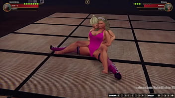 Bambi vs tristany nf3d female mma combat dojo battle boobs