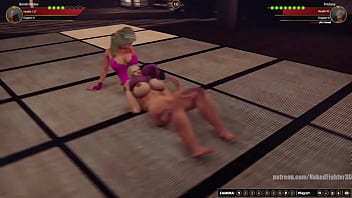 Bambi vs tristany nf3d female mma combat dojo battle boobs