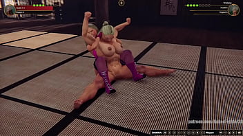 Bambi vs tristany nf3d female mma combat dojo battle boobs