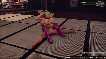 Bambi vs tristany nf3d female mma combat dojo battle boobs