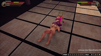 Bambi vs tristany nf3d female mma combat dojo battle boobs