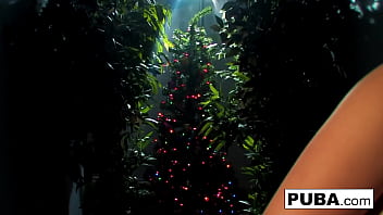 Hot brunette fucks herself