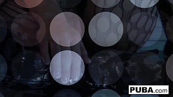 Hot brunette fucks herself