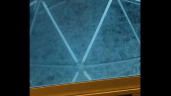 La espió mientras pasea su perro