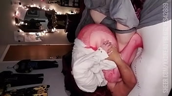 Woke him up to suck his cock and ride him until i told him "cum in my pussy" and he filled me up