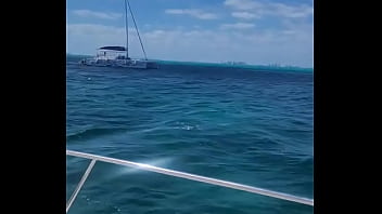 Flashing on the front of a yacht temptationrs