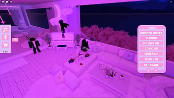 Simblings having fun on roblox in the vibe house