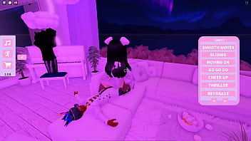 Simblings having fun on roblox in the vibe house