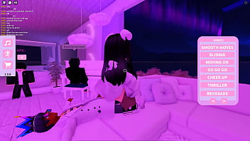 Simblings having fun on roblox in the vibe house