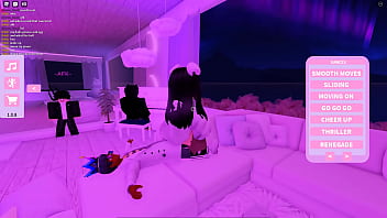 Simblings having fun on roblox in the vibe house