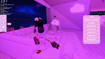 Simblings having fun on roblox in the vibe house