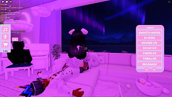 Simblings having fun on roblox in the vibe house