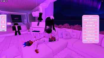 Simblings having fun on roblox in the vibe house