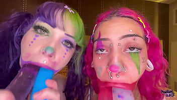 Slutty clown bounce mischief & making out