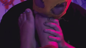 I offer candle wax play on your tied feet