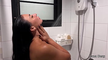 Naughty step sister gets creamed in the shower and