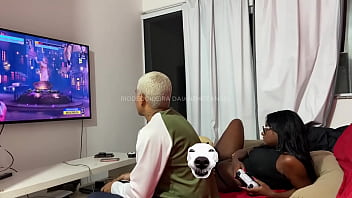 My husband's cousin came over to play video games with him and i being a naughty girl went along too i joined in the fun and even made a bet with them imagine what happened
