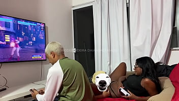 My husband's cousin came over to play video games with him and i being a naughty girl went along too i joined in the fun and even made a bet with them imagine what happened My husband's cousin came over to play video games with him and i being a naughty girl went along too i joined in the fun and even made a bet with them imagine what happened