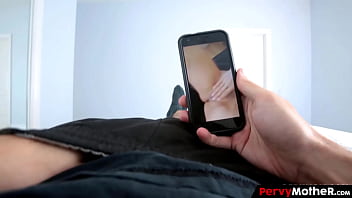 Mom sent nude videos to her stepson before she fucked him
