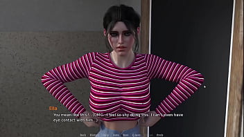 Blowjob hidden behind the wall perfect tits