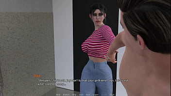 Blowjob hidden behind the wall perfect tits