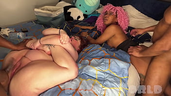 Double anal sluts take bbc deep in their butts