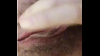 Asian girl touching herself after shower