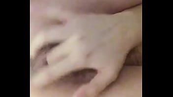 Asian girl touching herself after shower