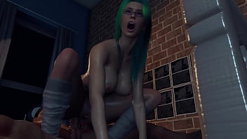 Cam girl has reverse cowgirl anal in her time off 3d porn