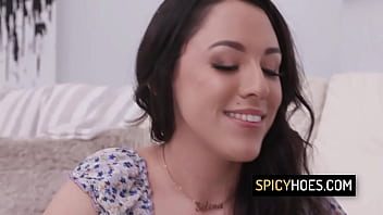 Horny slut gets plowed all over the couch as she jumps from cock to cock