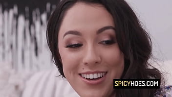 Horny slut gets plowed all over the couch as she jumps from cock to cock