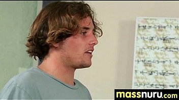 Busty teen gives nuru sex massage 26