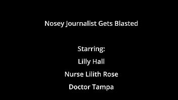 Nosey journalist gets blasted lilly hall