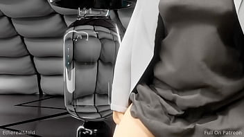 Scientist enjoys her new dildo