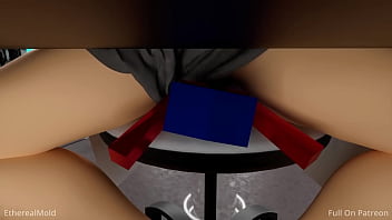 Scientist enjoys her new dildo