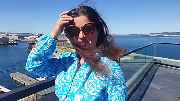 Look at the milf's skirt did you see the pussy