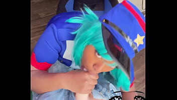 Hot cop slurps you up and squirts on you