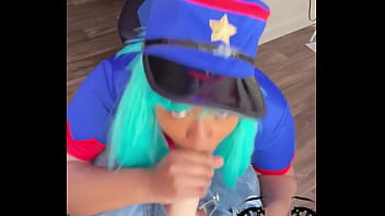 Hot cop slurps you up and squirts on you